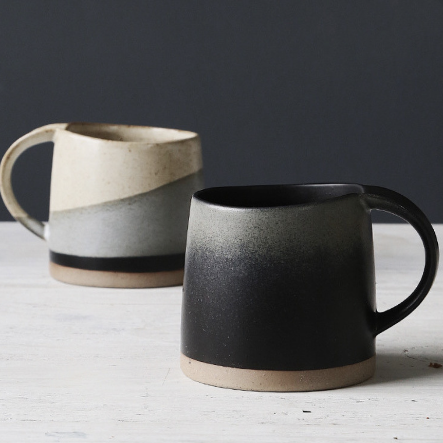 Handcrafted Coffee Mug 350ml - Day & Night Set